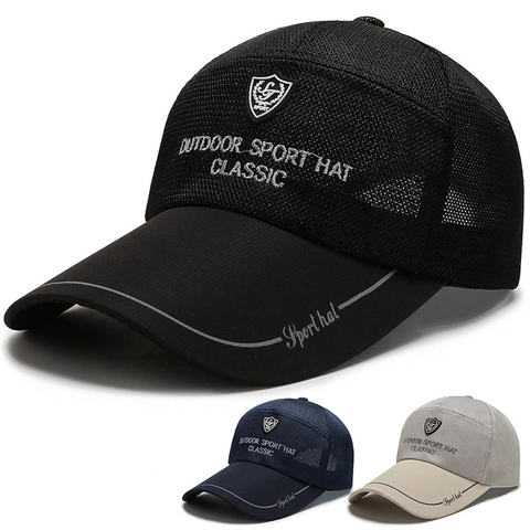 Gorra De Béisbol De Malla Transpirable Protección Solar Sombrero Deportivo Al Aire Libre Bordado Ajustable