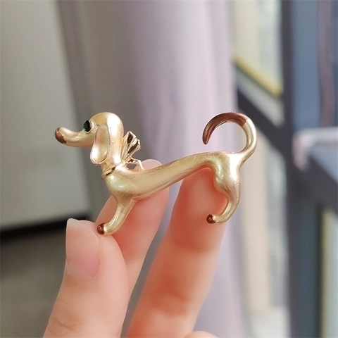 Spilla in Lega di Smalto a Forma di Cane Bassotto Creativa e Carina per Uomo Donna Unisex Gioielli a Forma di Animale