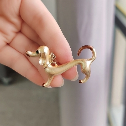 Spilla in Lega di Smalto a Forma di Cane Bassotto Creativa e Carina per Uomo Donna Unisex Gioielli a Forma di Animale