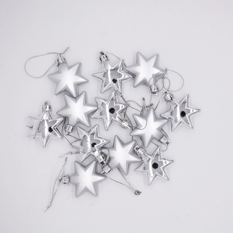 Stelle Per Albero Di Natale Ornamenti Appesi Plastica Pendenti Festa Festival Decorazione Casa Finitura Lucida Opaca