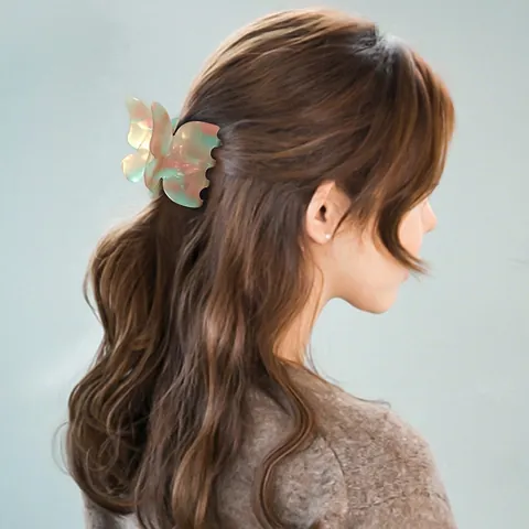 Butterfly Hair Claw Clip Acetate Sheet Metal Spring Vintage Korean Style Hair Accessory For Women Girls