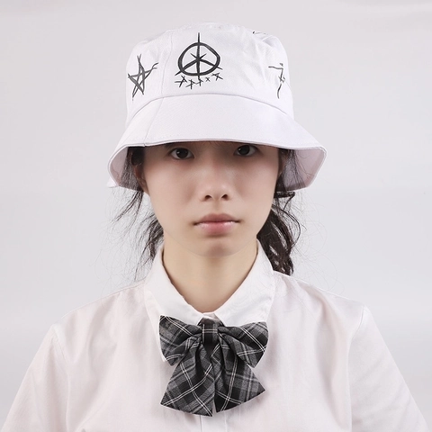 Μόδα Streetwear Γκράφιτι Βαμβακερό Καπέλο Bucket για Άνδρες Γυναίκες Casual Patchwork Τυπωτό Ηλιακή Προστασία Χιπ Χοπ