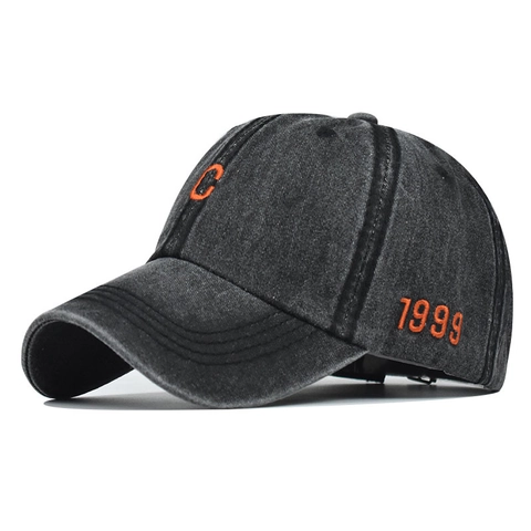 Berretto Da Baseball In Cotone Lavato Ricamo Lettera C Vintage Distressed Cappello Da Sole Regolabile Casual Outdoor