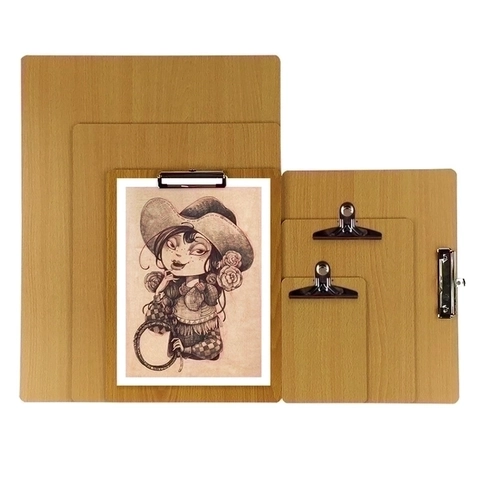 A4 A3 A5 Portablocco In Legno Con Clip Metallica Texture Legno Per Ufficio Scuola Cartelle Cliniche E Disegno