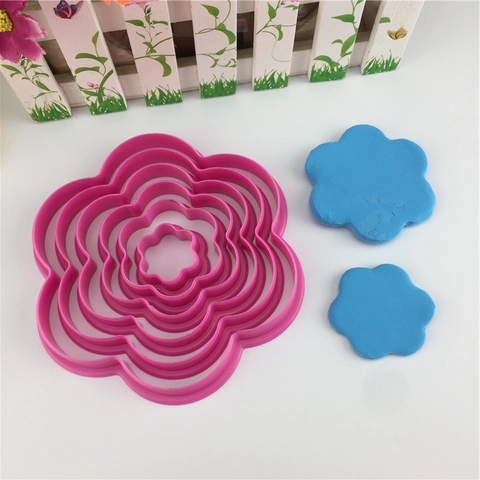 Cortador Galletas Plástico Forma Corazón Estrella Flor Molde Fondant Hornear Decoración Pasteles DIY Anidado Multiusos