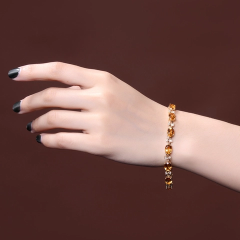 Ovale Gele Kristallen Ketting Armband Ring Oorbellen Koper Verguld Elegante Sieraden Vrouwen Mode Bruiloft Feest Accessoires