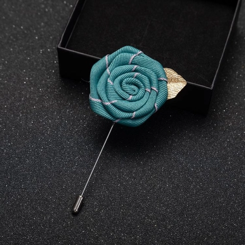Handgefertigte Stoff Rose Blume Brosche Pin Für Herren Damen Anzug Revers Kamelie Floral Boutonniere Hochzeit Zubehör