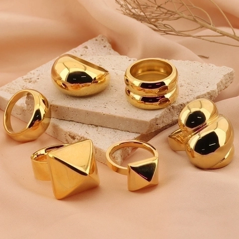Anello A Cupola Minimalista In Acciaio Inossidabile Lucido A Specchio Fascia Geometrica Gioielli Di Moda Per Donne E Uomini