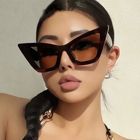 Gafas De Sol Retro Cat Eye Protección UV400 Montura PC Moda Geométrica Para Mujeres Hombres Viajes Al Aire Libre Fiesta