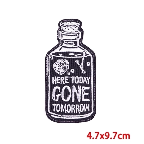 Skull Embroidery Patch Gothic Punk Iron On Patch For DIY Jackets Motorcycle Clothing Decorative Fabric Badge Label