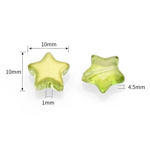Stervormige Glas Kristallen Kralen Kleurrijke Glitter Vijfpuntige Ster Losse Afstandsperlen Voor DIY Sieraden Maken