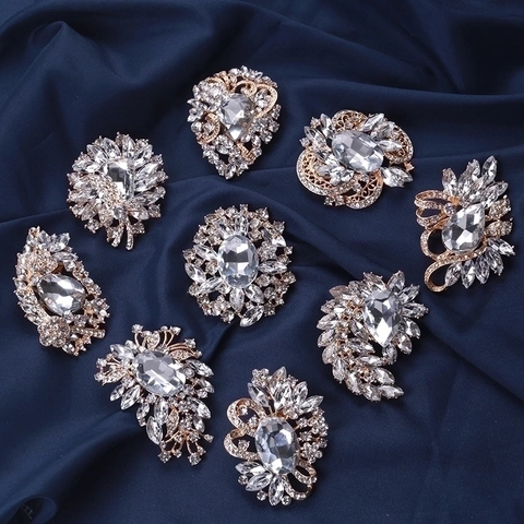 Spilla Lega Strass Fiore Cuore Goccia Elegante Cristallo Spilla Da Donna Accessorio Per Abbigliamento Decorazione Matrimonio Festa