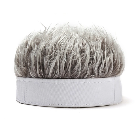 Funny Wig Docker Hat For Men Women Creative Spiky Synthetic Hair Retro Brimless Miki Landlord Cap For Cosplay Party Gift