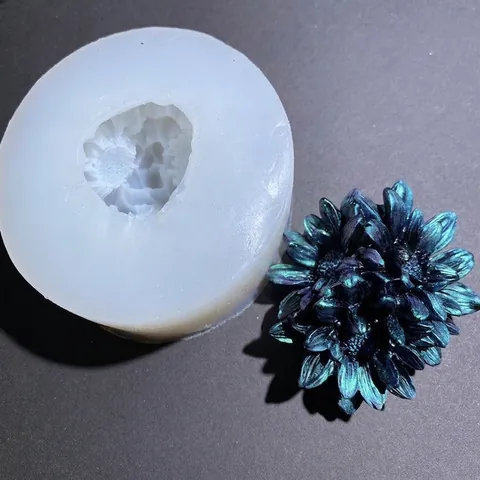 Sunflower Daisy Flower Silicone Mold DIY Resin Crafting Soap Candle Making Baking Tool 3D Floral Texture
