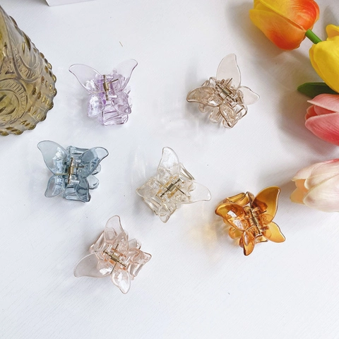 Butterfly Hair Claw Clip Acrylic Transparent Small Hairpin Elegant Hair Accessories For Women Girls Ins Style