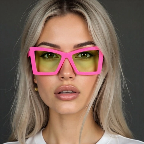 Exaggerated Butterfly Sunglasses PC Geometric Frame UV400 Protection For Outdoor Cycling Fashion Streetwear Punk Style