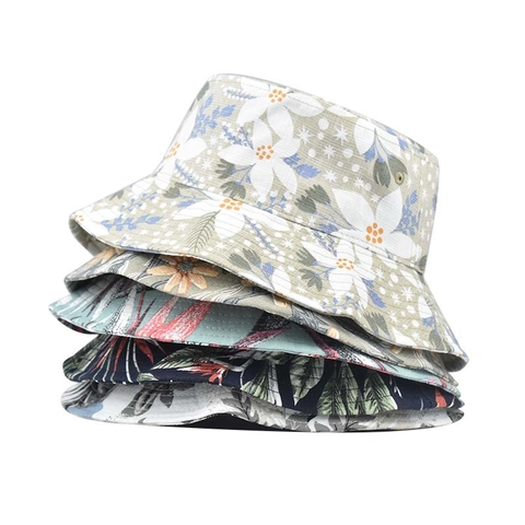 Cappello Da Pescatore In Cotone Con Stampa Floreale Da Donna Reversibile Protezione Solare Tesa Larga Spiaggia Viaggio Pieghevole