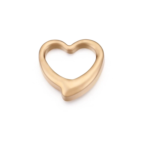 Colgantes De Corazón Hueco De Acero Inoxidable Chapado En Oro De 18K Pulido Para Hacer Joyas De Bricolaje