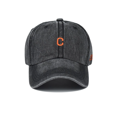 Berretto Da Baseball In Cotone Lavato Ricamo Lettera C Vintage Distressed Cappello Da Sole Regolabile Casual Outdoor