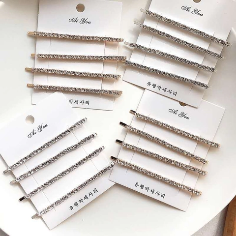 Mollette Per Capelli In Lega Con Strass Fermagli Per Capelli Geometrici Lucidi Per Donne Ragazze