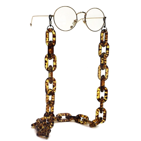 Brillenband Acryl Schildpatt Retro Leopard Brille Kette Dicke Glieder Rutschfest Brillenhalter
