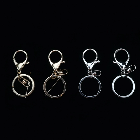 Metall Hummerverschluss Schlüsselanhänger Haken Drehbarer Schnapphaken Mit Flachem Schlüsselring Für DIY Schmuckherstellung Tasche