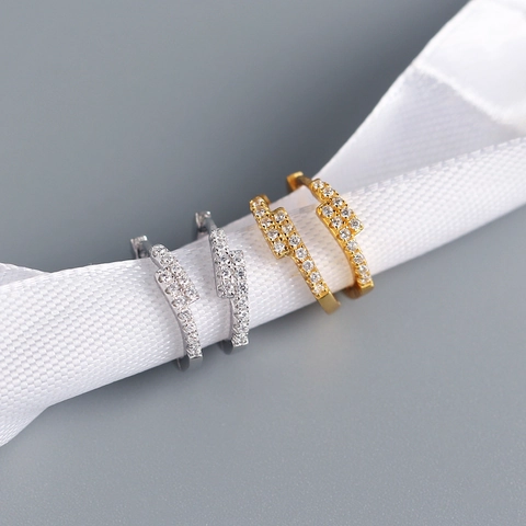 Minimalist Geometric 925 Sterling Silver Hoop Earrings With Micro Pave Cubic Zirconia Elegant Jewelry For Women