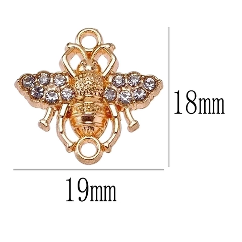 Goldene Legierung Straß Anhänger Schmetterling Biene Krone Herzform Für DIY Schmuckherstellung Halskette Ohrringe