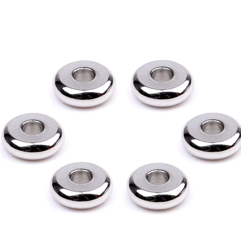 Stainless Steel Spacer Beads Flat Wheel Shape DIY Jewelry Making Accessories For Bracelet Necklace Non Fading Polished