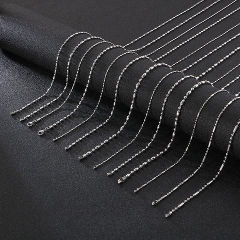 Collana A Catena Con Sfere E Barrette In Acciaio Inossidabile 316L Maglie Lucidate Gioielli Per Uomini Donne