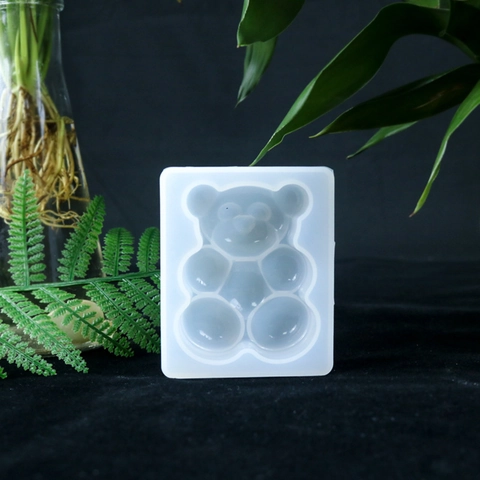 3D Σιλικόνη Καλούπι Αρκουδάκι DIY Κρυστάλλινη Εποξειδική Ρητίνη Καθρέφτης Χειροποίητο Σαπούνι Κερί Γύψος Εργαλείο