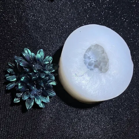 Sunflower Daisy Flower Silicone Mold DIY Resin Crafting Soap Candle Making Baking Tool 3D Floral Texture