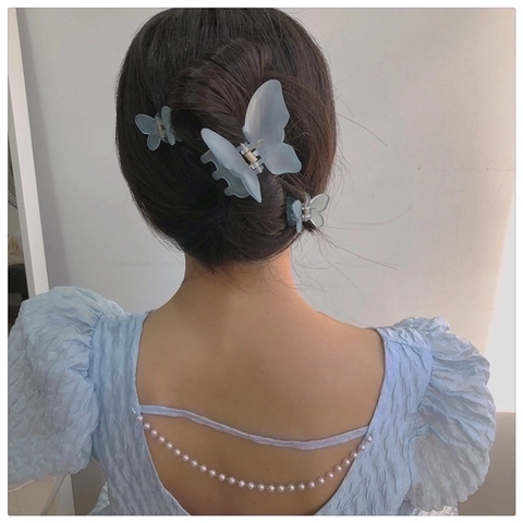 Pinzas Para El Pelo De Mariposa Mate Colorido Resina Pasadores Para Mujeres Niñas Dulce Estilo Ins Elegante Accesorios Cabello
