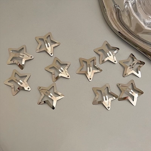 Fermagli Per Capelli Stella Goccia D'Acqua In Lega Barrettes Metalliche Minimaliste Per Donne Ragazze Stile Ins Acconciatura