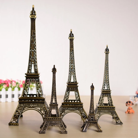 Modello Torre Eiffel Ornamento Metallo Retro Monumento Parigi Decorazione Scrivania Ufficio Casa Regalo Romantico Matrimonio