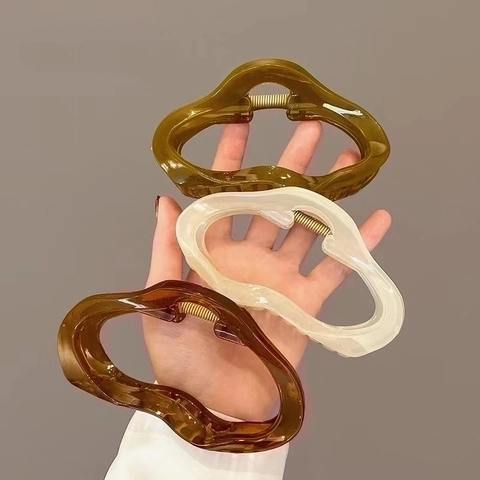 Große Cloud Haarklammer Aus Kunststoff Wellenförmige Haarkralle Elegant Haarschmuck Für Damen Dickes Haar