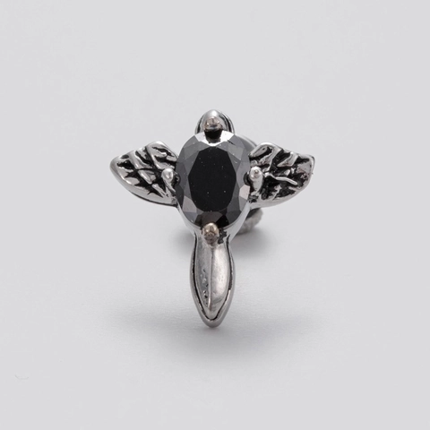 Herren Ohrstecker Edelstahl Mit Schwarzem Zirkon Gothic Punk Stil Piercing Schmuck Für Hip Hop Coole Jungs Retro
