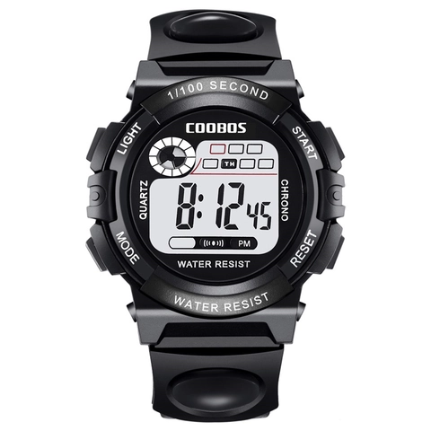 Orologio Sportivo Digitale Per Bambini Impermeabile Retroilluminazione LED Allarme Cronometro Cinturino TPU Studenti