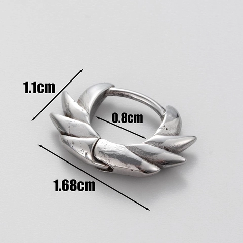 Créole En Acier Inoxydable Vintage Totem De Dragon Géométrique Style Punk Gothique Pour Hommes Bijoux Unisexes