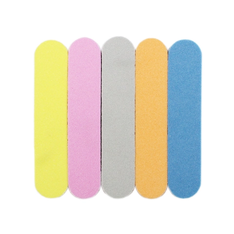 Double Sided Nail Files Buffers Sponge Sandpaper Manicure Tool Mini Colorful Polishing Shaping Rounded End