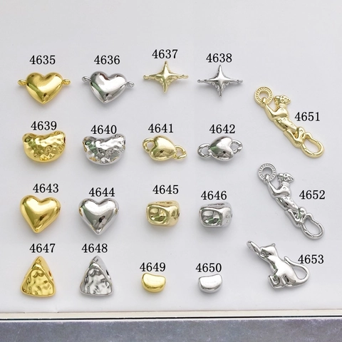 Alloy Charms For DIY Jewelry Making Heart Leopard Star Shape Punk Style Pendants For Necklaces Bracelets Accessories