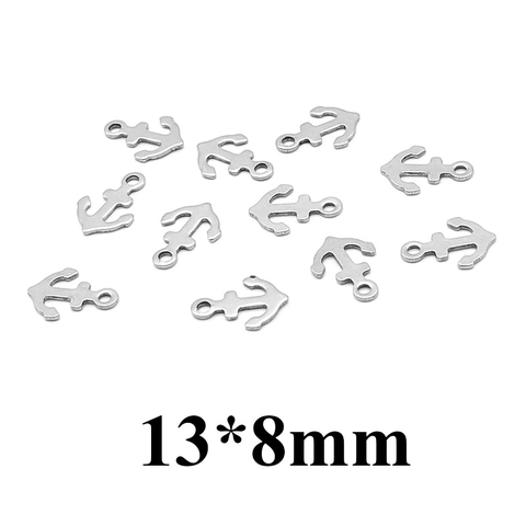 Mini Ciondoli Acciaio Inossidabile Accessori Gioielli Fai Da Te Forma Cuore Stella Croce Ancora Per Bracciale Orecchino