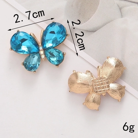 Schmetterling Kristall Charms Legierung Strass Funkelnd DIY Schmuck Schuhdekoration Handyhülle Zubehör