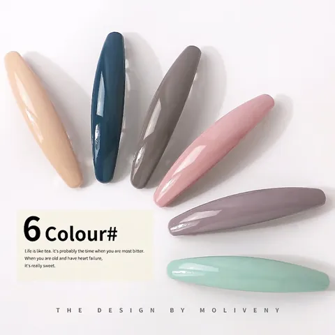 Large Korean Style Resin Spring Hair Clip Barrette Simple Solid Color Matte Glossy Finish Elegant Hairpin For Women