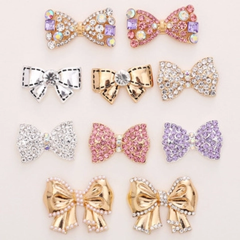 Abalorios Lazo Aleación Diamantes Imitación Perlas Artificiales DIY Joyería Decoraciones De Calzado Decoración Funda De Teléfono Estilo Dulce