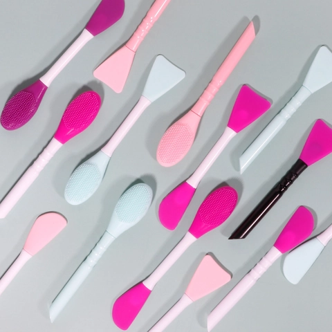 Doppelendiger Gesichtsmaskenpinsel Weicher Silikon Applikator Für Hautpflege Reinigung Und Massage Flexibles Beauty Tool