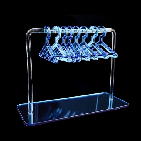 Ohrring Display Ständer Acryl Kreative Mini Kleiderbügel Stil Schmuck Organizer Rack Für Stecker Und Hänger Transparent Kunstvoll