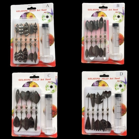 3D Jelly Art Tools 304 Stainless Steel Pudding Cake Decorating Syringe Needle Tips Floral Design Accessories