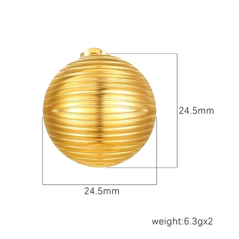Roestvrijstalen Holle Geometrische Oorbellen 18K Verguld Getextureerd Rond Vierkant Hart Knoppen Voor Dames Mode