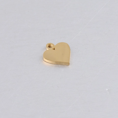 Heart Pendant 304 Stainless Steel Mirror Polished Tiny Charm With Loop For DIY Jewelry Making Fashion Style